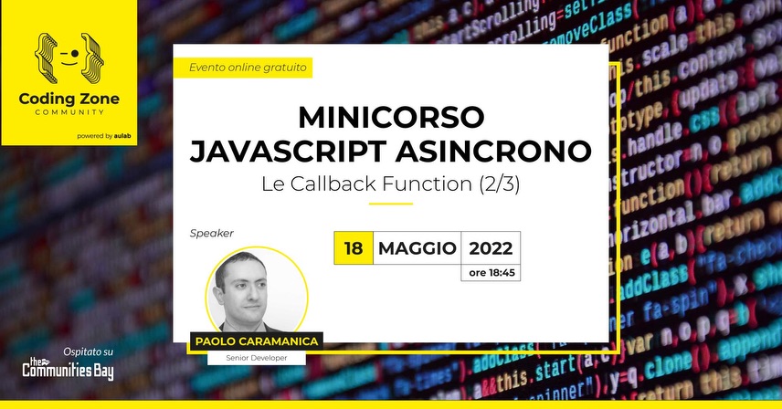 Minicorso JavaScript Asincrono: le Callback Function (2/3)
